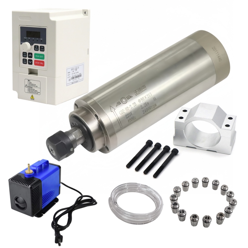 2.2Kw Water Cooled Spindle Kit Vfd - GDZ-80-2.2B 80mm 2.2KW ER20 수냉식 스핀들