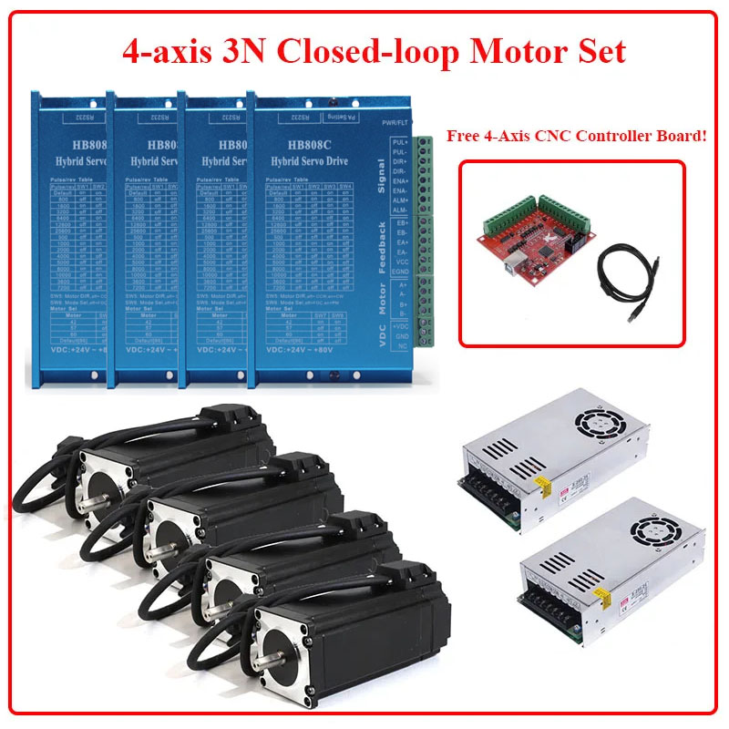 Nema 23 Closed Loop Stepper Motor Driver Kit - 4축 네마 23 폐쇄 루프 스테퍼