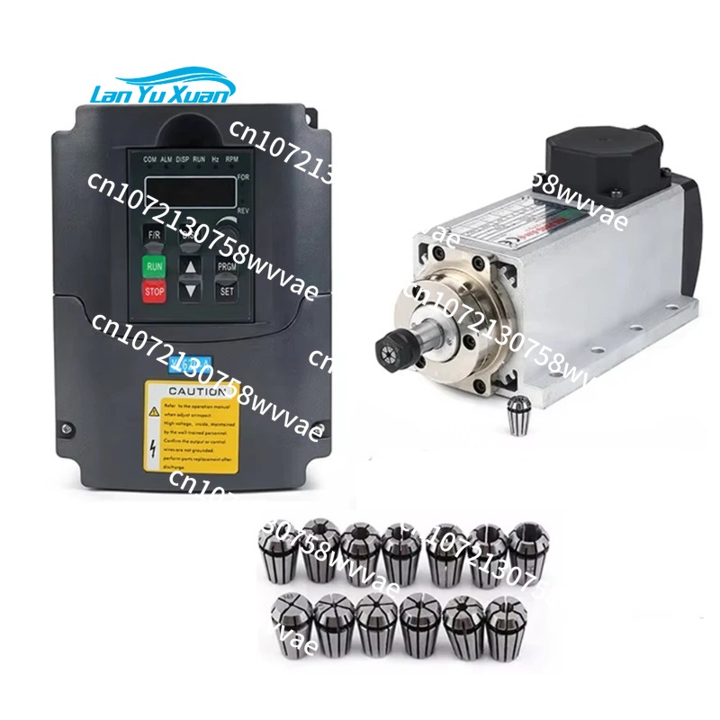 Air Cooled 1.5Kw Spindle Motor Inverter 110V - 1.5KW 110V CNC 공냉식 스핀들 키트