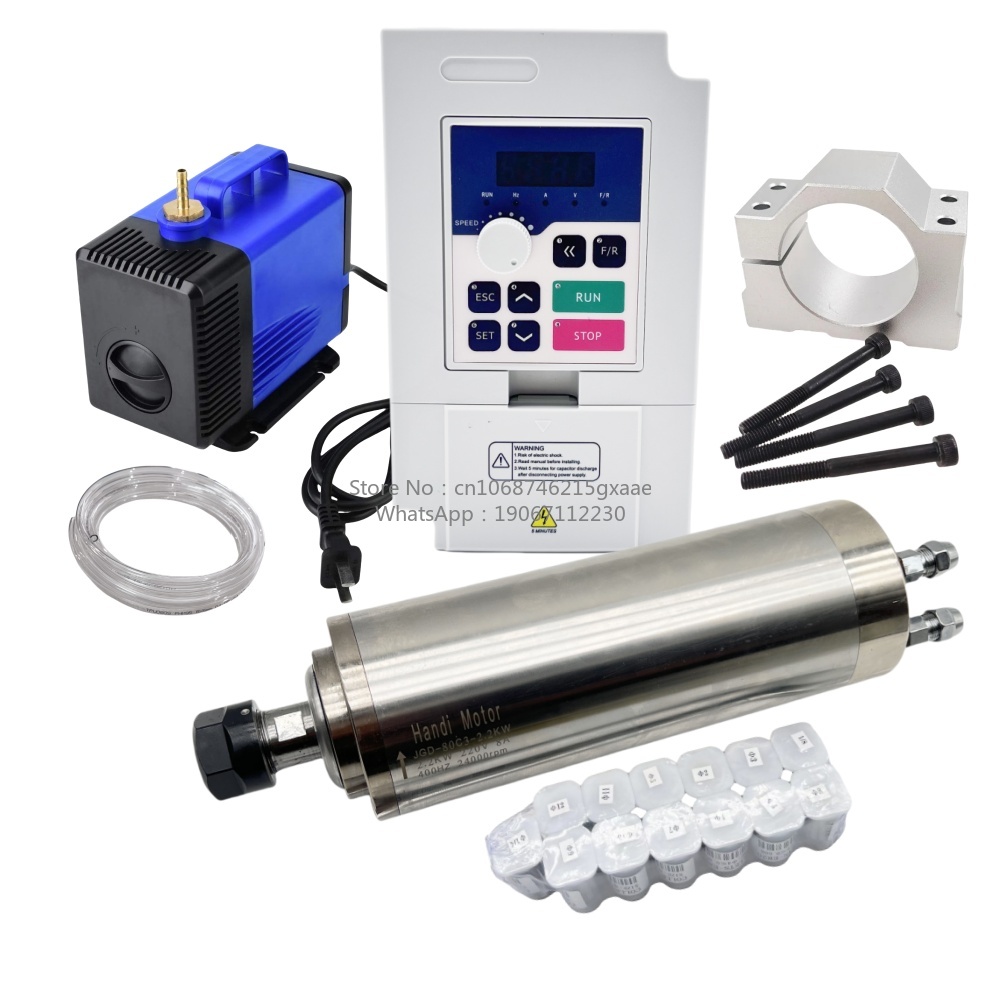 2.2Kw Water Cooled Spindle Kit Vfd - 80MM 2.2KW ER20 수냉식 CNC 스핀들