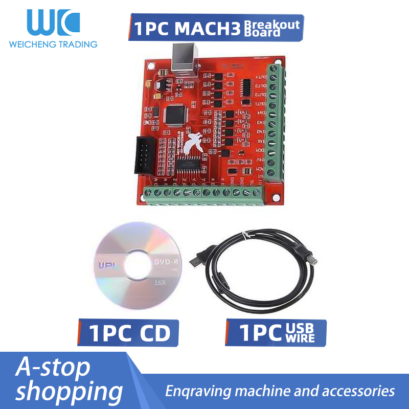 Mach3 Usb Cnc Controller 4 Axis 100Khz - 1세트 1PCS MACH3 브레이크아웃 보드 +1PCS