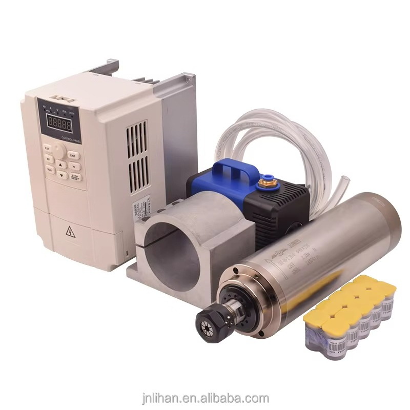2.2Kw Water Cooled Spindle Kit Vfd - 2.2KW 220V 수냉식 공작기계 스핀들 수냉식