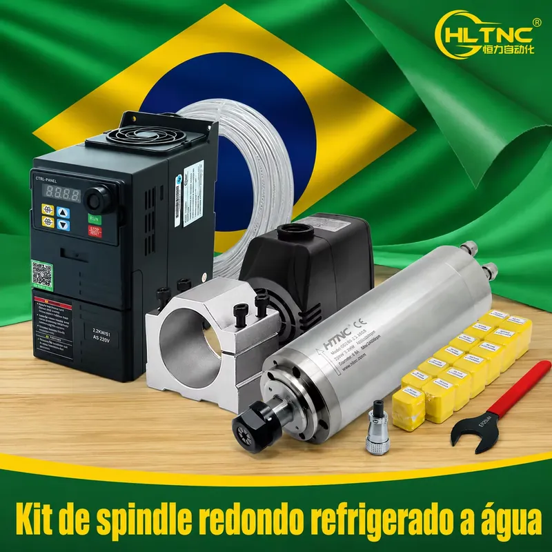 2.2Kw Water Cooled Spindle Kit Vfd - 브라질에서 2.2kw 220V 110V 수냉식 스핀들(VFD