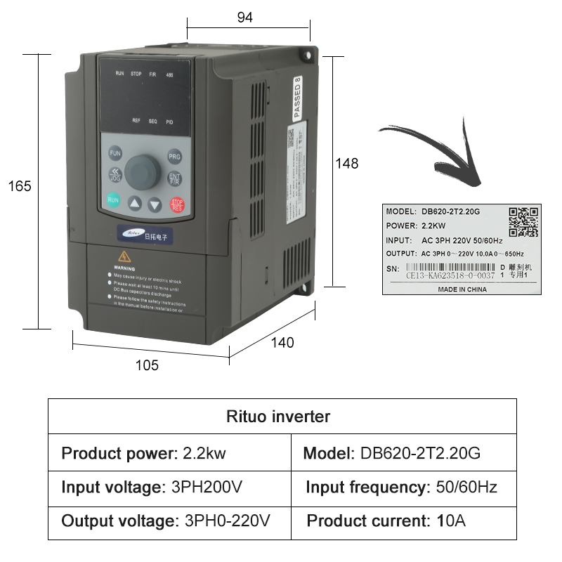 2.2kw 수냉식 스핀들 키트 CNC 스핀들 모터 &  - 2.2Kw Water Cooled Spindle Kit Vfd 리뷰 및 가격