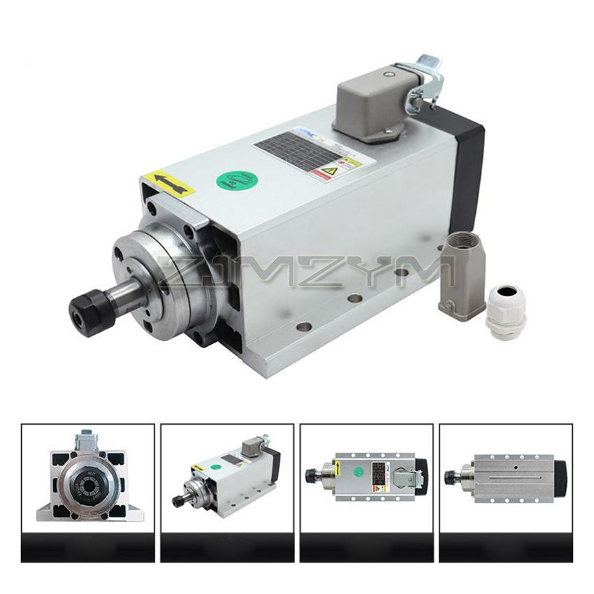 1.5KW HIZ80x73-1.5 사각형 공냉식 스핀들 - Air Cooled 1.5Kw Spindle Motor Inverter 110V 리뷰 및 가격