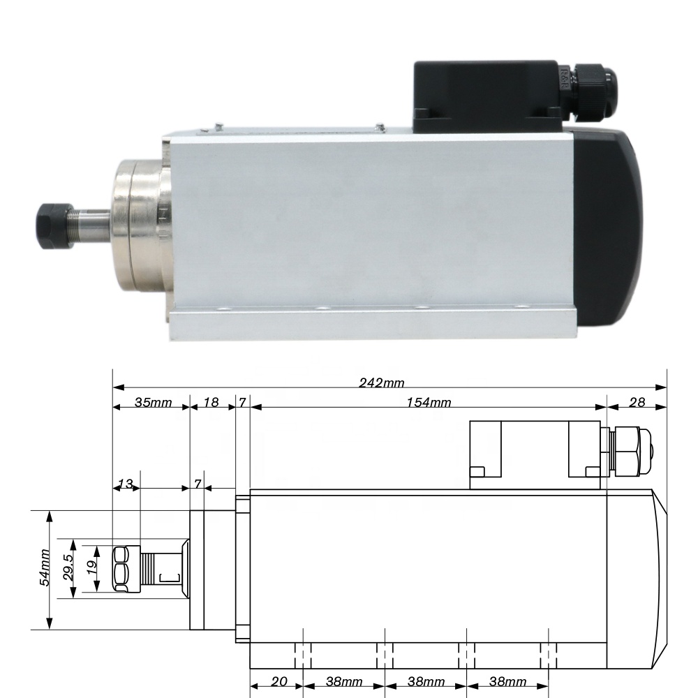 HLTNC 1.5kw 플래시 에어 쿨드 스핀들 모터 C - Air Cooled 1.5Kw Spindle Motor Inverter 110V 리뷰 및 가격