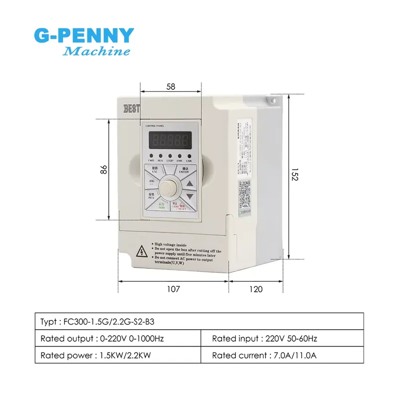 G-penny 2.2KW ER20 D80 목공용 불릿  - 2.2Kw Water Cooled Spindle Kit Vfd 리뷰 및 가격