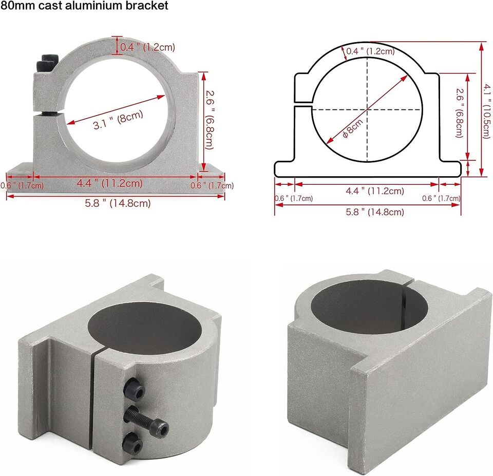 【EU/USA】2.2KW 220V 8A GDZ-80-2 - 2.2Kw Water Cooled Spindle Kit Vfd 리뷰 및 가격